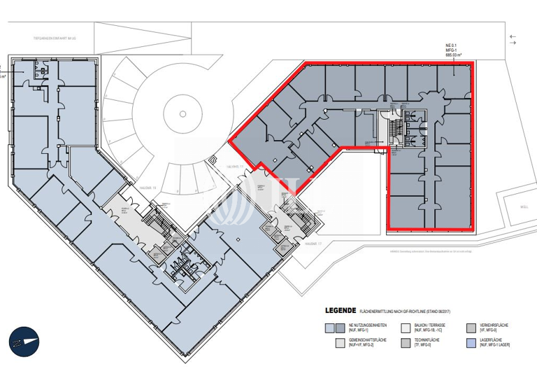 Bürofläche zur Miete provisionsfrei 11,50 € 709,1 m² Bürofläche teilbar ab 709 m² Vaihingen Stuttgart 70563