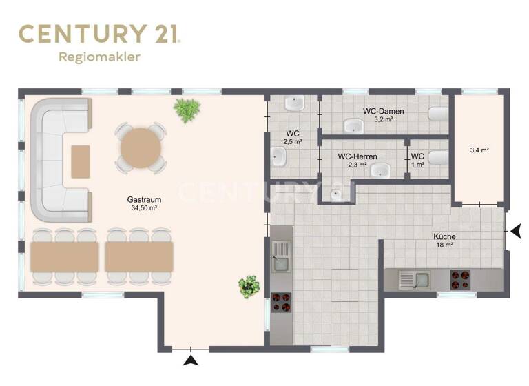 Restaurant zum Kauf 65.000 € 39 m² Gastrofläche 1.289 m² Grundstück Köthener Landstraße 1 Edderitz Südliches Anhalt OT Piethen 06388