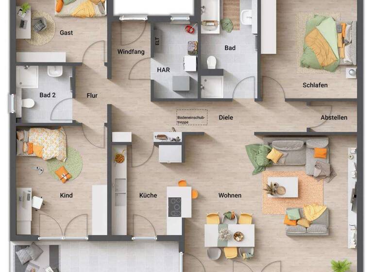 Bungalow zum Kauf - Erstbezug provisionsfrei 278.850 € 5 Zimmer 127,1 m² 530 m² Grundstück Rosche 29571