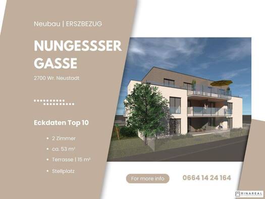 Terrassenwohnung zum Kauf 239.500 € 2 Zimmer 52,8 m² 2. Geschoss Wiener Neustadt 2700