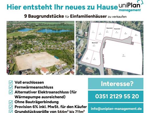 Grundstück zum Kauf 375 € 544 m² Grundstück Hermann-Löns-Straße 1 Heidenau 01809
