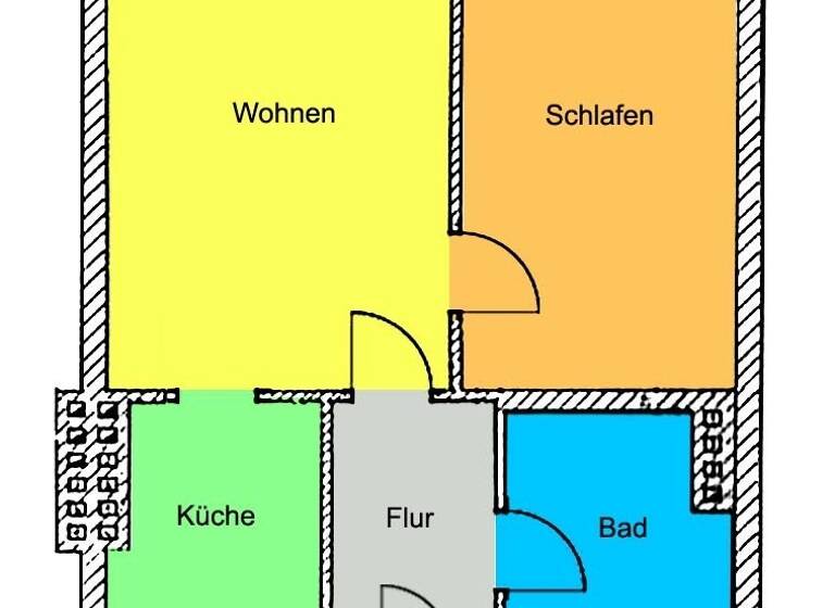 Wohnung zur Miete 300 € 2 Zimmer 43 m² Bretnig Bretnig-Hauswalde 01900