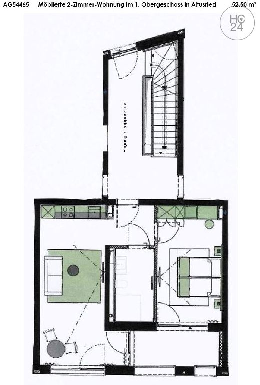 Wohnung zur Miete Wohnen auf Zeit 1.240 € 2 Zimmer 53 m²<br/>Wohnfläche 01.01.2025<br/>Verfügbarkeit Altusried Altusried 87452