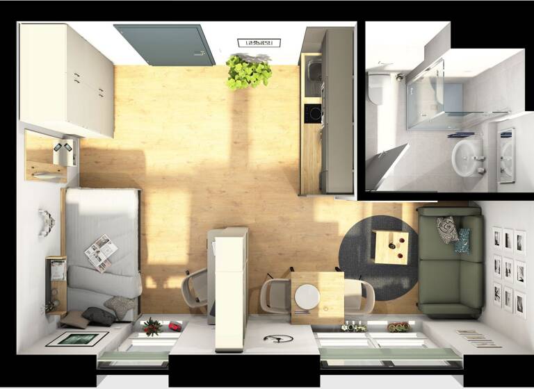 Studio zur Miete auf Zeit 505 € 1 Zimmer 24 m² frei ab sofort Karlstraße 23 Innenstadt Heidenheim an der Brenz 89518