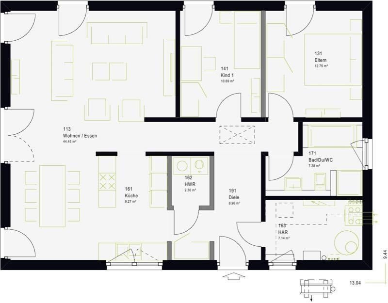 Haus zum Kauf provisionsfrei 230.965 € 4 Zimmer 102,9 m²<br/>Wohnfläche 374 m²<br/>Grundstück Damme-Süd Damme 49401