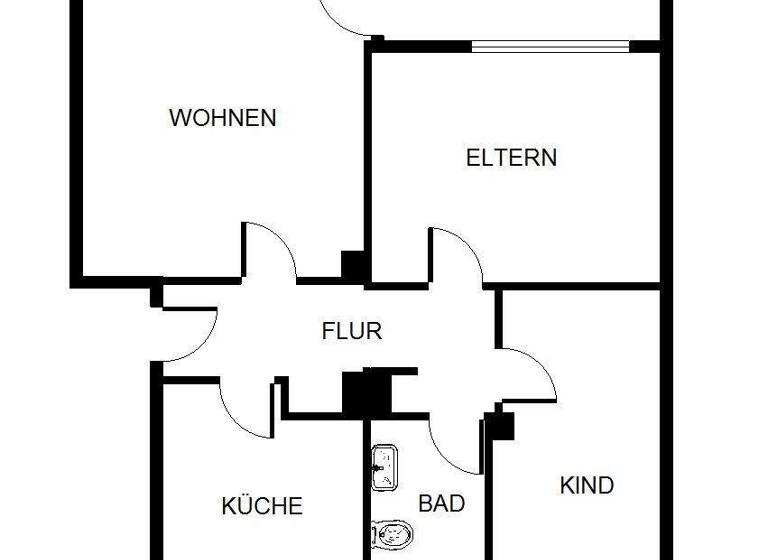 Wohnung zur Miete 449 € 3 Zimmer 66,7 m² EG Wiebringhausstraße 35 Hassel Gelsenkirchen 45896