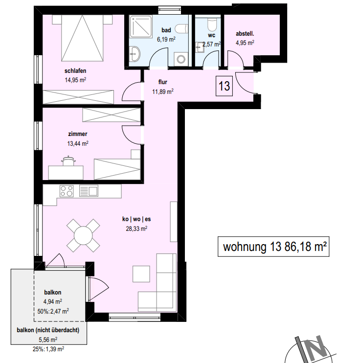 Wohnung zum Kauf provisionsfrei 411.100 € 3,5 Zimmer 86,2 m²<br/>Wohnfläche 2.<br/>Geschoss Raiffeisenstraße 6 Äpfingen Maselheim 88437