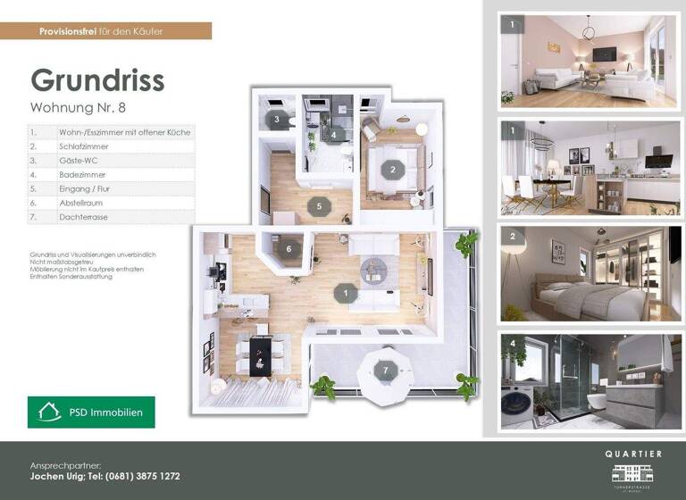 Penthouse zum Kauf provisionsfrei 354.510 € 2 Zimmer 90,9 m² Urweiler St. Wendel 66606