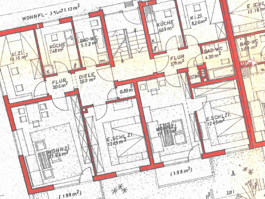 Wohnung zur Miete 835 € 3 Zimmer 70 m² 1. Geschoss frei ab 15.11.2025 Lauterlech 40 Innenstadt Augsburg 86152