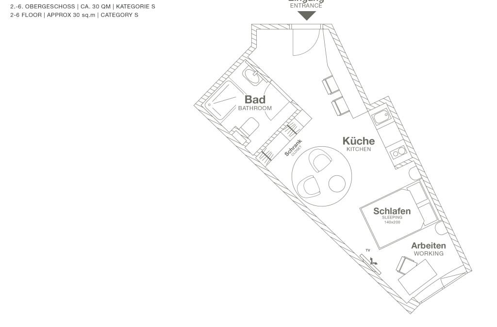 Wohnung zur Miete Wohnen auf Zeit 2.223 € 1 Zimmer 29 m²<br/>Wohnfläche 28.11.2024<br/>Verfügbarkeit Amelia-Mary-Earhart-Str. Flughafen Frankfurt am Main 60549