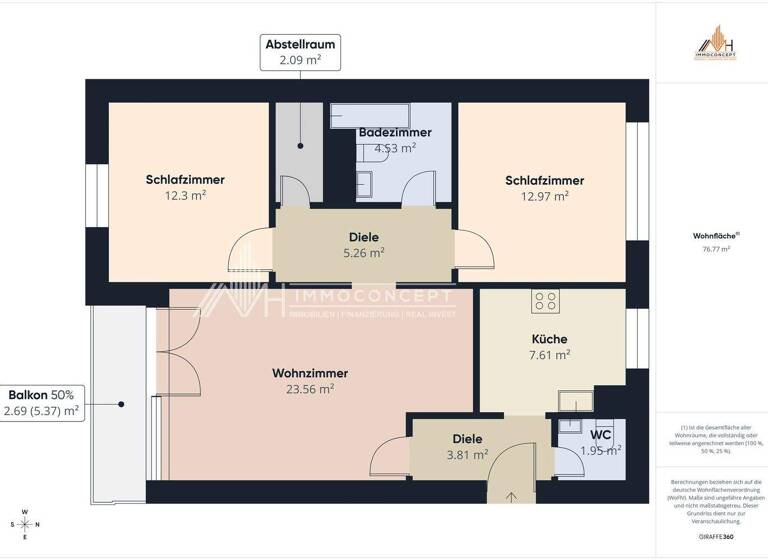 Wohnung zum Kauf 237.500 € 3 Zimmer 77 m² 3. Geschoss Kürenz Trier / Tarforst 54296