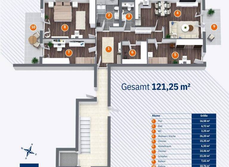 Wohnung zum Kauf provisionsfrei 569.875 € 4 Zimmer 121,3 m² 1. Geschoss Buckau Magdeburg / Buckau 39104