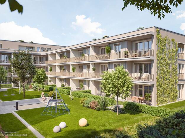 Wohnung zum Kauf - Neubau provisionsfrei 320.000 € 1 Zimmer 31,1 m² Schmetterlingsstraße 1 Heimstetten Kirchheim b. München 85551
