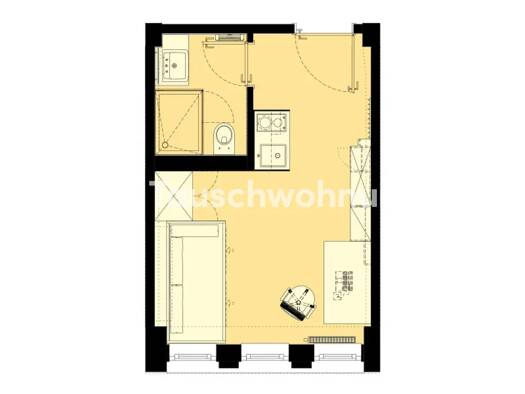 Wohnung zur Miete Tauschwohnung 640 € 1 Zimmer 24 m² Harburg Hamburg 21079