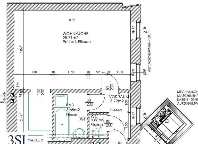 Studio zum Kauf 133.000 € 1 Zimmer 37 m² 1. Geschoss Hetzgasse 3A Wien 1030