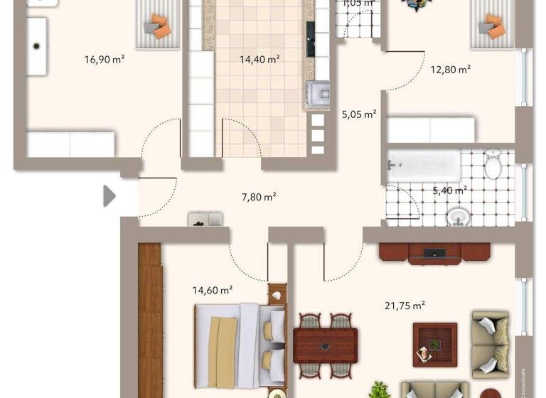 Wohnung zum Kauf 329.000 € 4 Zimmer 100 m² 1. Geschoss Wiehre Freiburg 79100