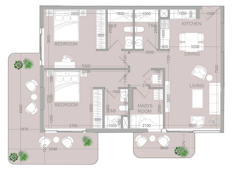 Wohnung zum Kauf provisionsfrei 429.759 € 3,5 Zimmer 115,5 m² Dubai 00000