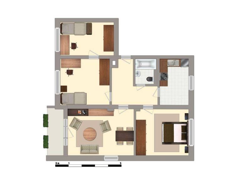 Wohnung zur Miete 476 € 4 Zimmer 73,1 m² EG Gerichtsrain 36 Merseburg 06217