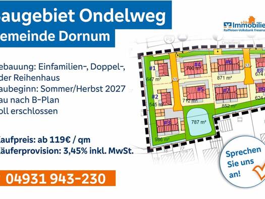 Grundstück zum Kauf 76.993 € 647 m² Grundstück Dornumergrode Dornum 26553