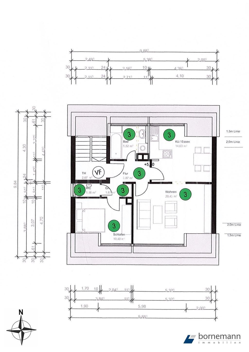 Wohnung zum Kauf 275.000 € 2 Zimmer 62 m²<br/>Wohnfläche ab sofort<br/>Verfügbarkeit Kornburg / Worzeldorf Nürnberg 90455