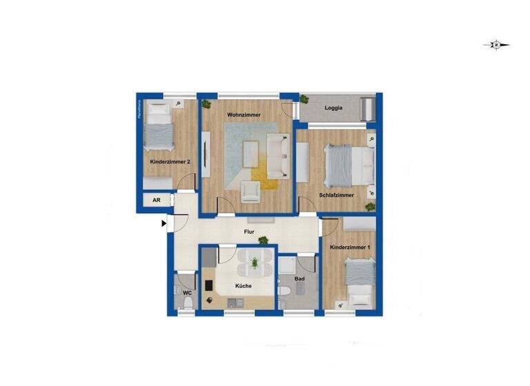 Wohnung zum Kauf 169.000 € 4 Zimmer 82,5 m² 1. Geschoss Himmelsthür Hildesheim 31137