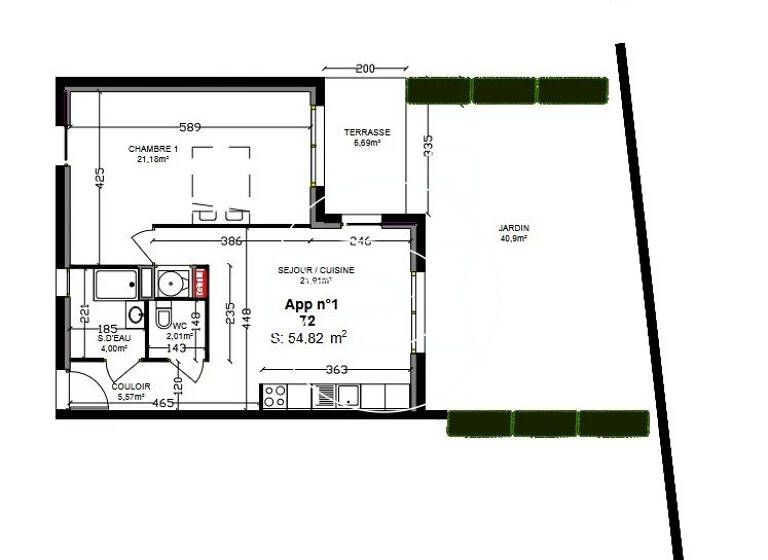 Wohnung zum Kauf 353.000 € 2 Zimmer 54,8 m² Centre ville Saint-Raphaël 83700