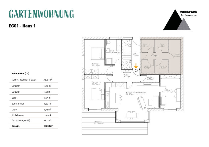 Wohnung zum Kauf provisionsfrei 729.000 € 4 Zimmer 116,5 m²<br/>Wohnfläche 2.<br/>Geschoss St. Valentin Ruhpolding 83324