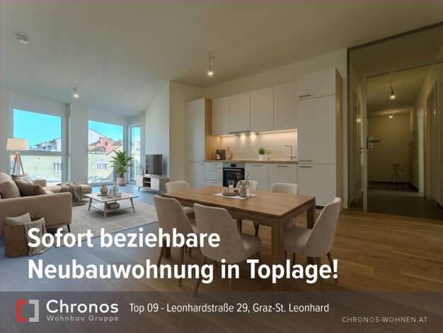 Wohnung zum Kauf - Erstbezug 665.700 € 4 Zimmer 96 m² 2. Geschoss Sankt Leonhard Graz 8010
