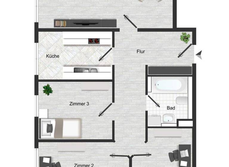 Wohnung zum Kauf 388.000 € 4 Zimmer 87,6 m² 1. Geschoss Großziethen Schönefeld 12529