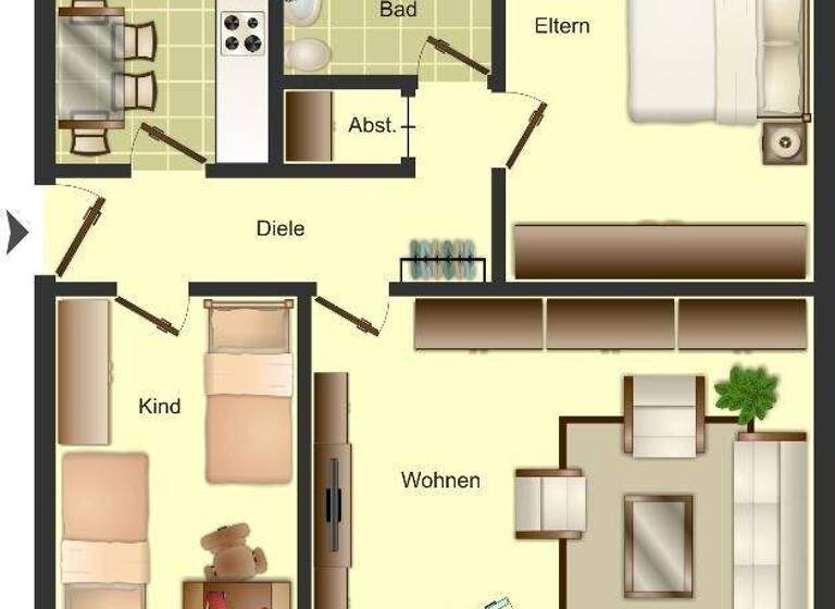 Wohnung zur Miete 719 € 3 Zimmer 77 m² EG Posener Straße 15 Wanheimerort Duisburg 47055