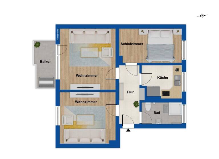 Wohnung zum Kauf 89.000 € 3 Zimmer 60 m² 1. Geschoss Lebenstedt Salzgitter 38226