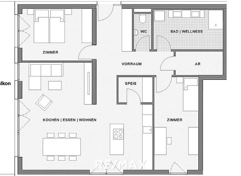 Wohnung zum Kauf 335.000 € 3 Zimmer 98 m² 1. Geschoss Seiersberg 8054