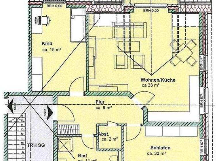 Wohnung zur Miete - Erstbezug 1.310 € 3 Zimmer 87 m² 2. Geschoss Langelohe Brunsbek 22946