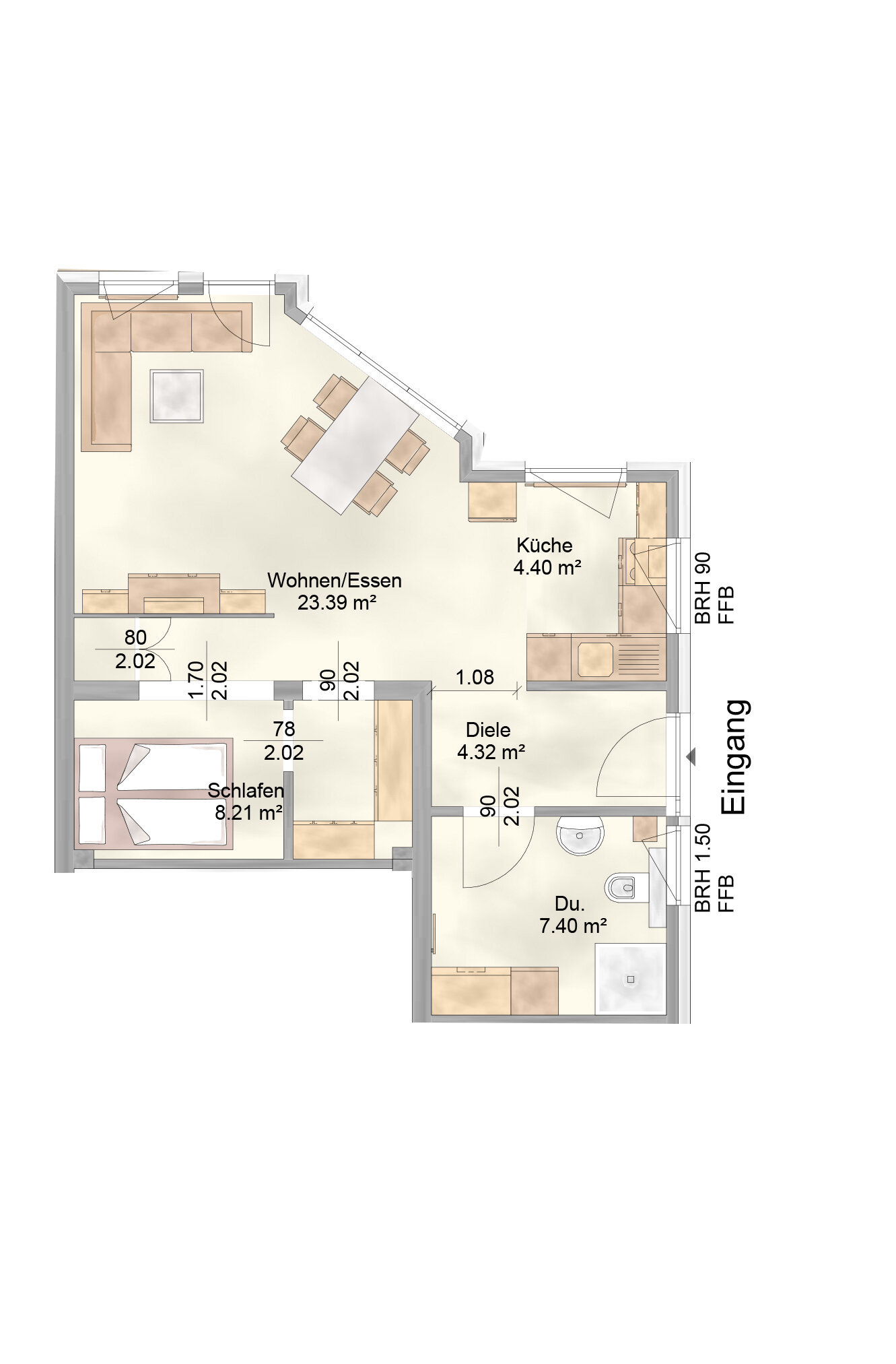 Wohnung zur Miete 420 € 1,5 Zimmer 47,7 m²<br/>Wohnfläche Sehnde Sehnde 31319