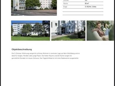 Wohnung zur Miete 470 € 3 Zimmer 55 m² Geschoss 3/4 frei ab 01.08.2025 Wolfsburg 38440