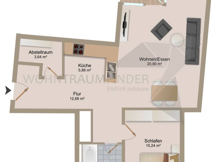 Wohnung zur Miete 493 € 2 Zimmer 73,8 m² 3. Geschoss Äußere Schneeberger Straße 6 Schedewitz Zwickau 08056