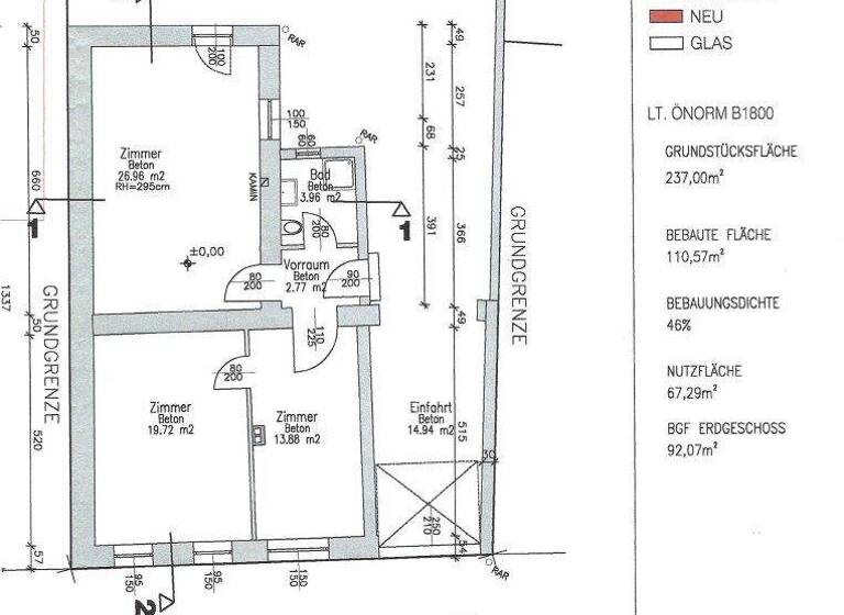 Haus zum Kauf 297.000 € 2 Zimmer 67,3 m² 237 m² Grundstück Kirchengasse 4 Sollenau 2601