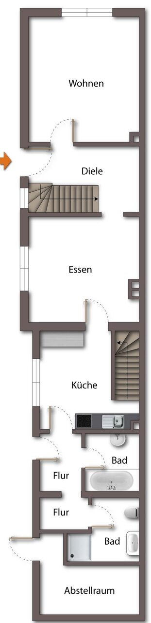 Doppelhaushälfte zum Kauf provisionsfrei 186.000 € 5 Zimmer 100 m²<br/>Wohnfläche 650 m²<br/>Grundstück Heisfelde Leer 26789