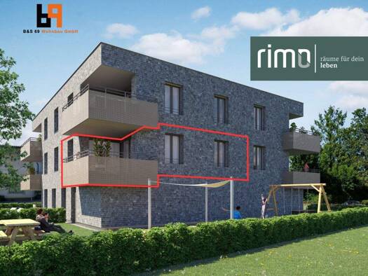 Terrassenwohnung zum Kauf - Erstbezug 388.000 € 2 Zimmer 52,4 m² 1. Geschoss Löwengasse Altach 6844