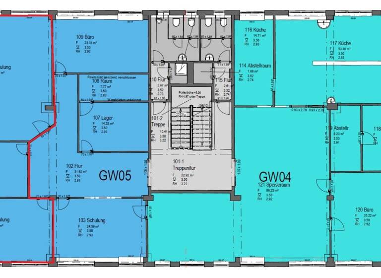 Praxis zur Miete 900 € 75 m² Bürofläche Reutershagen Rostock 18069