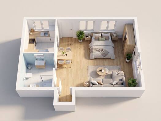 Studio zur Miete 390 € 1 Zimmer 48 m² EG frei ab 01.09.2026 Am Stadion 1b Goldenstedt 49424