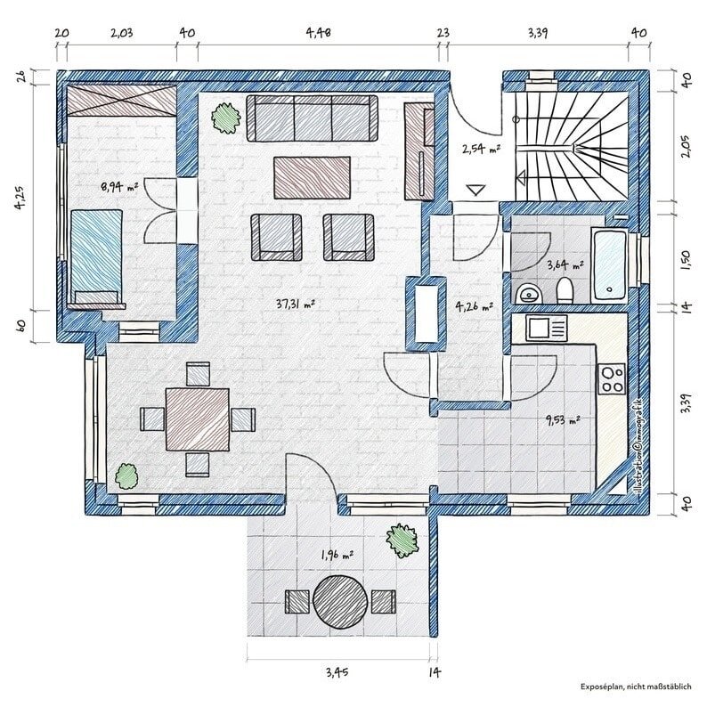 Mehrfamilienhaus zum Kauf 399.000 € 4 Zimmer 160 m²<br/>Wohnfläche 396 m²<br/>Grundstück Altenberg Oberasbach 90522