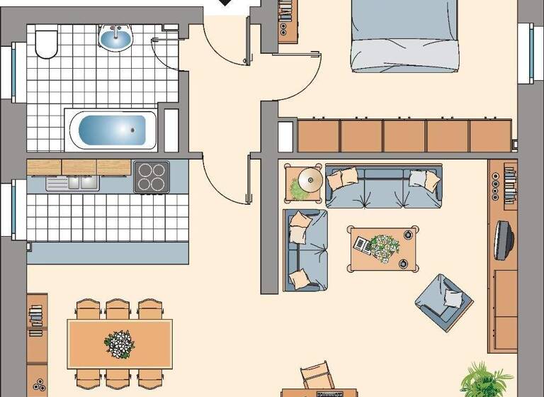 Wohnung zur Miete 409 € 2,5 Zimmer 58 m² EG Telgter Straße 12 Resser-Mark Gelsenkirchen 45892