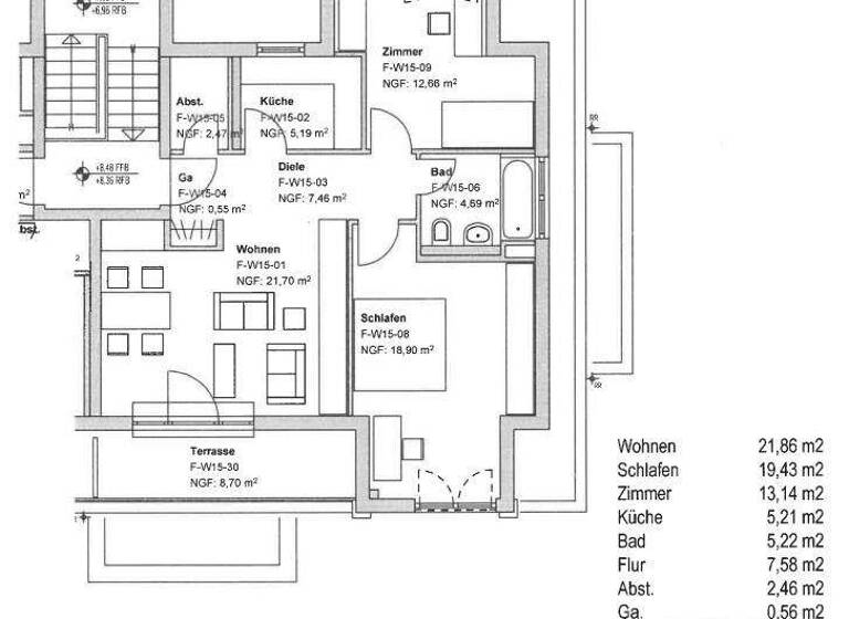 Wohnung zum Kauf 399.000 € 3 Zimmer 80 m² 3. Geschoss Dortelweil Bad Vilbel 61118