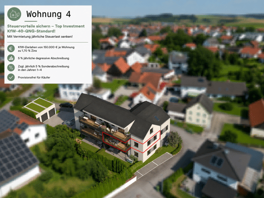 Wohnung zum Kauf - Erstbezug provisionsfrei 479.000 € 3 Zimmer 84,1 m² Essenbach 84051