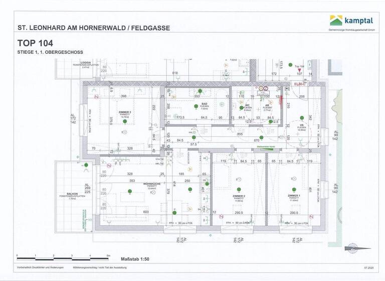 Wohnung zur Miete - Erstbezug 839 € 4 Zimmer 88,4 m² 1. Geschoss St. Leonhard am Hornerwald 3572