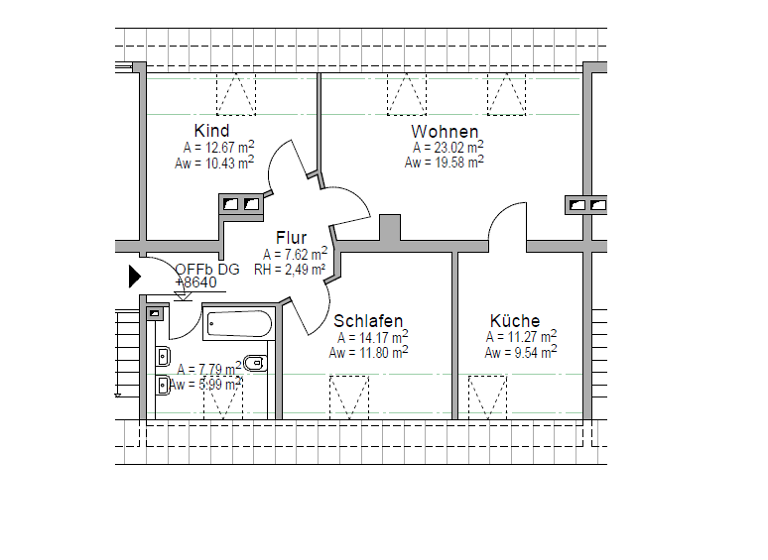 Wohnung zur Miete 390 € 3 Zimmer 65 m² 3. Geschoss Ostrau 04749
