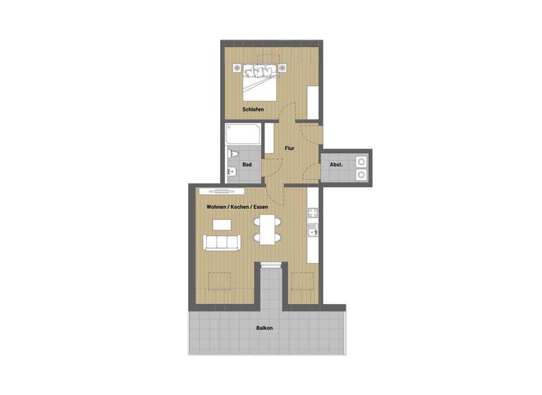 Studio zum Kauf provisionsfrei 293.156 € 2 Zimmer 70,5 m² Nordwalde 48356