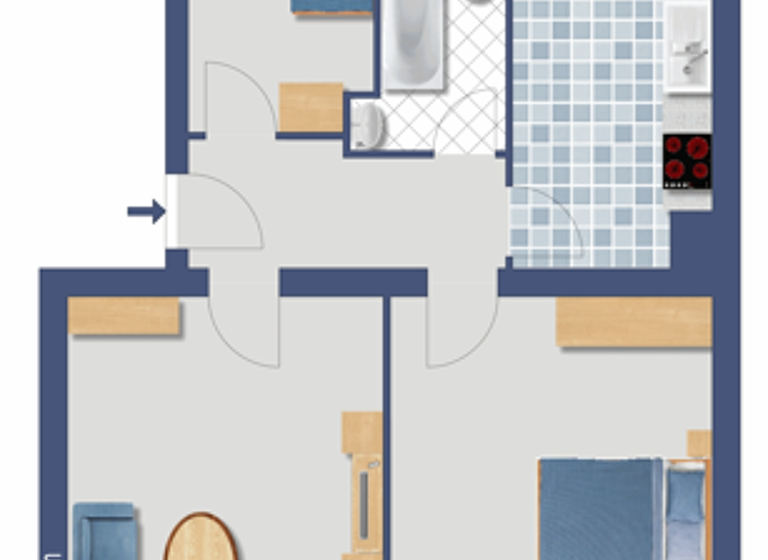 Wohnung zum Kauf provisionsfrei 228.600 € 2,5 Zimmer 68,8 m² 1. Geschoss Ragazer Straße 4 Reinickendorf Berlin 13407