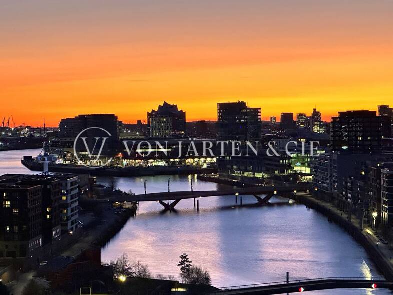 Wohnung zur Miete 1.860 € 2 Zimmer 61 m² 14. Geschoss Hammerbrook Hamburg 20457